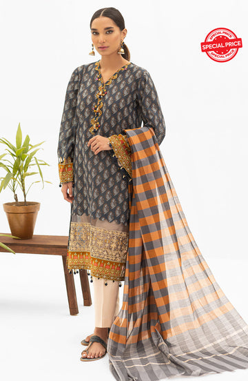 Orient NRDS 22 024 U Grey Summer Spring Lawn 2022 Online Shopping